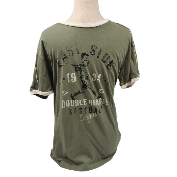 No Boundaries Other - Vintage-Look No Boundaries East Side Baseball Graphic Tee Green Small
